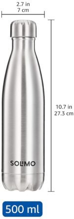 Anubhav Janni 500Ml Stainless Steel Bottle 1 Pcs  Leakproof Lightweight Single Wall for School Office Gym Travel Outdoor Use - Image 4