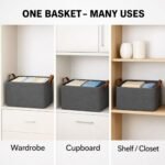 Anubhav Janni 26L Foldable Clothes Organizer 1Pcs Wardrobe with Durable Handle Stuff Metal Frame Storage Box Closet Drawer Organizers for Clothes Toys Blanket etc - Image 5