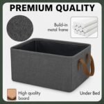 Anubhav Janni 26L Foldable Clothes Organizer 1Pcs Wardrobe with Durable Handle Stuff Metal Frame Storage Box Closet Drawer Organizers for Clothes Toys Blanket etc - Image 7