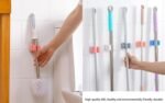 Anubhav Janni Broom Mop Holder (Pack Of 6 Pcs) Self Adhesive Hooks Wiper Wall Plastic Waterproof Multicolour for Bathroom Kitchen Multipurpose - Image 9