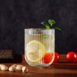 Anubhav Janni Whisky Glass Lining Round 250ml 6pcs Juice Glasses and Transparent Water Glass Medium Size Tumbler Glasses for Drinking Water and Cocktails Diamond Design Water Glass - Image 2