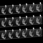 Anubhav Janni 6 Rows Multifunctional Transparent Sticky Hook (3 Pcs)  Adhesive Sticker Hanger in Kitchen Bathroom Oilproof Home Wall Hanging Waterproof Seamless Invisible Strong Self Mounted