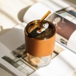 Anubhav Janni Glass Mug With Straw And Cover 400 Ml 1 Pcs Travel Coffee with Lids and Straws,Reusable Iced Tea Sipper Cup Leather Sleeve Grip, Cute Tumbler for Water Juice Milk Smoothie - Image 9