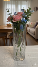 Anubhav Janni Vase 10 inch Luxury Spiral Cut Glass Flower Vase Elegant Geometric Crystal Clear Decorative Pot for Living Room Dining Table and Office Decor Ideal for Gifting - Image 5