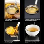 Anubhav Janni Oil Filter Spoon (Pack of 1 Pcs) Stainless Steel Separator Soup Ladle Oil Separated with Long Handle Hot Pot and Fat for Kitchen - Image 9
