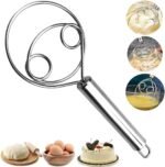 Anubhav Janni Kitchen Stainless Steel Atta Maker Whisk 1 Pcs Bread Mixing Tool Danish Dough Whisk Tool for Baking Dough Pizza Cookies and Cake Batter Heavy Duty - Image 4
