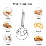 Anubhav Janni Kitchen Stainless Steel Atta Maker Whisk 1 Pcs Bread Mixing Tool Danish Dough Whisk Tool for Baking Dough Pizza Cookies and Cake Batter Heavy Duty - Image 5