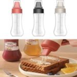 Anubhav Janni Squeeze Bottle Condiment Bottles (Pack Of 1 Pcs) Porous Hot Sauce Dispenser Refillable Five Hole Container with Lid Squirt Ketchup Bottle Multipurpose Kitchen Tools