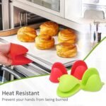 Anubhav Janni Silicone Oven Mitt Gloves 1 Pair Mittens Baking Finger Mitts Grips Silicon Holder for Kitchen Hot Pot Heat Resistant Holders - Image 4
