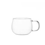 Anubhav Janni Green Tea Mug 410ml Clear Glass Tea Coffee Mug with Handle and Lid  Borosilicate Cups Microwave Dishwasher Safe Mugs for Hot Beverages Herbal Lead Free