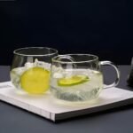 Anubhav Janni Green Tea Mug 410ml Clear Glass Tea Coffee Mug with Handle and Lid  Borosilicate Cups Microwave Dishwasher Safe Mugs for Hot Beverages Herbal Lead Free - Image 2