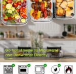 Anubhav Janni Backing Dish Rectangular 3 pcs Borosilicate Glass Baking Set Oven Safe Microwave Freezer Friendly Transparent Tray Heat Resistant for Cakes Pasta Container Kitchen - Image 3
