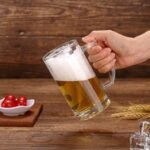 Anubhav Janni Beer Mug 440 ml 6pcs Set Premium Heavy Glass with Handle Crystal Clear Thick Bottom Bar Water Juice Mocktail Cocktail Classic Glasses Perfect for Cider Cocktails Mocktails Gift - Image 2
