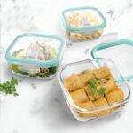 Anubhav Janni Lunch Box 200ml Transparent Glass Lunch Box Borosilicate Glass Container with Airtight Clip Lock Lid Microwave Freezer Safe Glass Tiffin Box - Image 2
