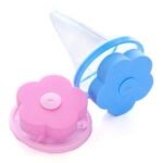 Anubhav Janni Flower Shape Laundry Balls 3 Pcs PallRin Washing Machine Ball Floating Reusable Mesh lint Net Trap Filter Bag Hair Catcher Removal Debris Dirt Fur Pouch Cloth Washer Device Cleaning