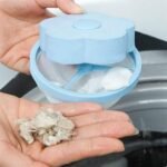 Anubhav Janni Flower Shape Laundry Balls 3 Pcs PallRin Washing Machine Ball Floating Reusable Mesh lint Net Trap Filter Bag Hair Catcher Removal Debris Dirt Fur Pouch Cloth Washer Device Cleaning - Image 6
