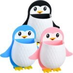 Anubhav Janni Penguin Shape Wall Mounted Toothpaste Holder (Pack Of 1 Pcs) Penguin Shaped Holder Self Adhesive Storage Organizer for Bathroom Toothbrush and Brush Stand
