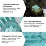 Anubhav Janni Silicon Hand Gloves (1 Pair )Gloves Magic Silicone Dish Washing Gloves Cleaning for Kitchen Dishwashing and Pet Grooming Great Dish Car Bathroom - Image 4