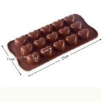 Anubhav Janni Heart Shape Design Chocolate Mold 1 Pcs Daimond Silicone Beautiful Designs of Hear - Image 3
