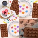Anubhav Janni Heart Shape Design Chocolate Mold 1 Pcs Daimond Silicone Beautiful Designs of Hear - Image 8