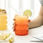 Anubhav Janni Wave Tumbler 450 ml Transparent Drinking Glass Ideal for Water Juice Soda Beverages Premium Tumblers Home Restaurant Cafe Use Creative Cup Dinnerware Glassware Fruit Wine Beer - Image 4