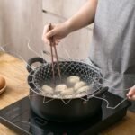 Anubhav Janni Chef Basket 1 Pcs Frying Stainless Steel Foldable Cooking French Fries Kitchen Tool and Flexible Utensil Blossom Cook for Deep Fry Rinse Frying - Image 3