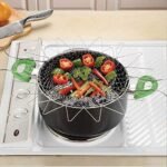 Anubhav Janni Chef Basket 1 Pcs Frying Stainless Steel Foldable Cooking French Fries Kitchen Tool and Flexible Utensil Blossom Cook for Deep Fry Rinse Frying - Image 7