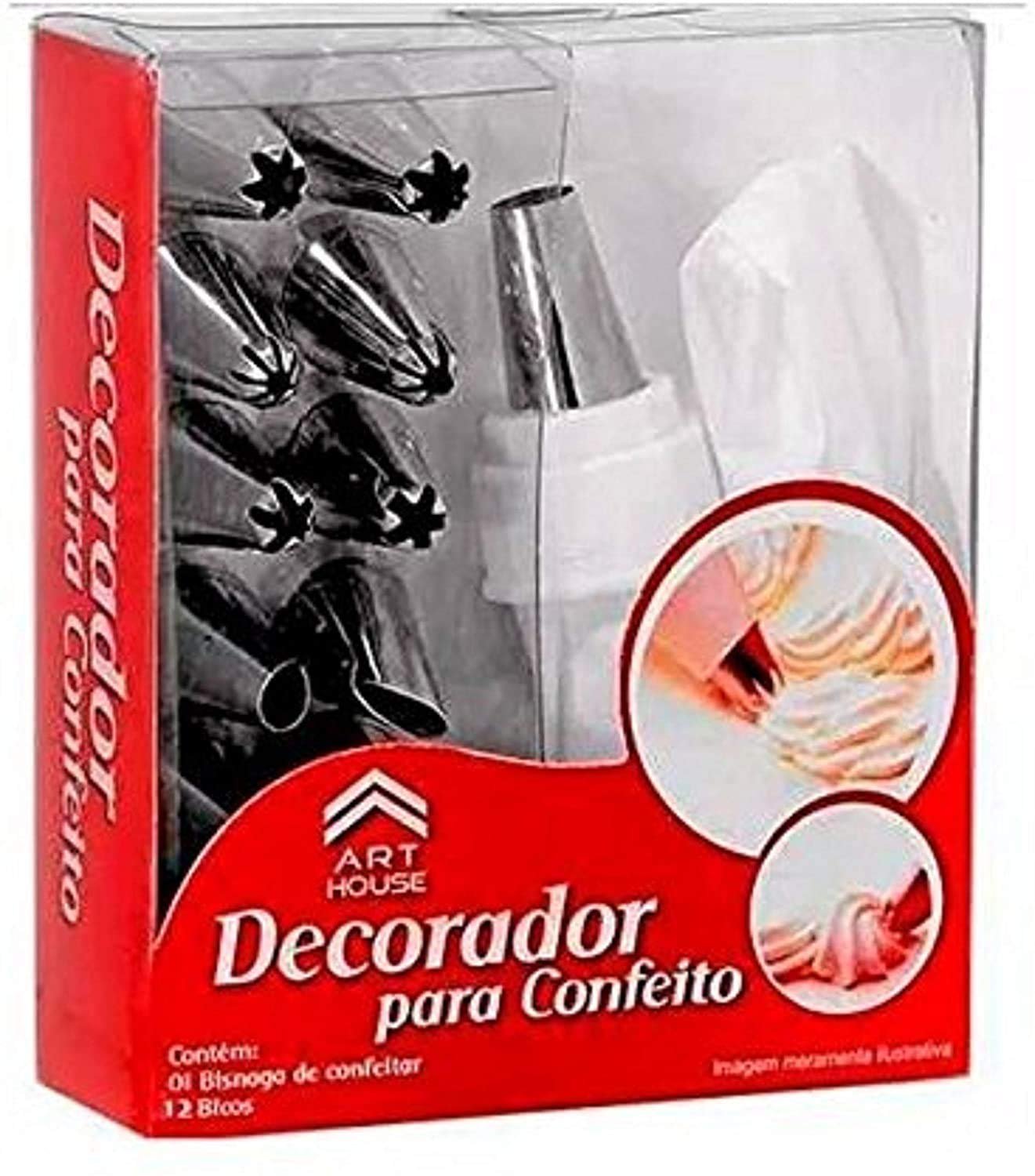 Anubhav Janni Cake Decorator Nozzel 12 Piece Stainless Steel Icing Decoration Tool Set Reusable & Washable Frosting Piping Bag Coupler Tips with Nozzles Anubhav Janni Cake Decorator Nozzel 12 Piece Stainless Steel Icing Decoration Tool Set Reusable & Washable Frosting Piping Bag Coupler Tips with Nozzles - Image 1