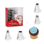 Anubhav Janni Cake Decorator Nozzel 12 Piece Stainless Steel Icing Decoration Tool Set Reusable & Washable Frosting Piping Bag Coupler Tips with Nozzles - Image 9