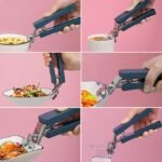 Anubhav Janni Pot Holder Carrier Clamp Clip Handle 1 PCs Hot Gripper Pan Dish Clipper Stainless Steel Retriever Tong Warm Plate Bowl Steam Crab Oven Chef Stove for - Image 5