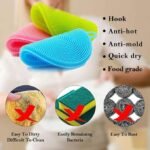 Anubhav Janni Silicon Scrubber (Pack Of 2 Pcs) Silicone Dish Food Grade BPA Free Sponge Brush Reusable Rubber Cleaning Pad for Kitchen Dishes Pots Fruits  Vegetables Dishwasher Safe - Image 6