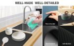 Anubhav Janni Kitchen Dish Drying Mat (1 Pcs ) Dish Drying Mat Large  Water Absorbing for Kitchen Kitchen Wet Utensils Utensils (30 X 40 CM) - Image 7