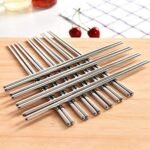 Anubhav Janni 5 Pair Stainless Steel Chopsticks Set Chinese Sliver Dinnerwaer Reusable Non-Slip Hashi Sushi Sticks Tableware Sets - Image 6