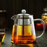 Anubhav Janni Green Tea Kettle Triangle Stainer 550ml Glass Teapot with Removable Infuser Stovetop Microwave Safe Borosilicate Clear Large Blooming Loose Leaf Maker Set pot for Gas Stove Milk - Image 6
