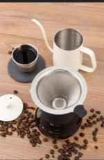 Anubhav Janni Coffee Pour Over Glass 400ml Maker Stainless Steel Filter Dripper No Home Garden Kitchen Dining Bar Small Appliances Tea Makers Percolators Moka Pots - Image 2