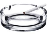 Anubhav Janni Glass Round Ash Tray 101mm Crystal Glass Round Ashtray for Cigarette Cigar Smoking Home Car Balcony Use Clear Quality Tabletop Box (Pack of 1 Pcs)