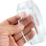 Anubhav Janni Glass Round Ash Tray 101mm Crystal Glass Round Ashtray for Cigarette Cigar Smoking Home Car Balcony Use Clear Quality Tabletop Box (Pack of 1 Pcs) - Image 7