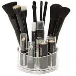 Anubhav Janni Heart Shape Acrylic Stand Brush Storage Box Organizer Cosmetic stand Makeup Pencils box Lipstick Holder Jewelry Accesories and items black sparrow (Pack Of 1) - Image 3