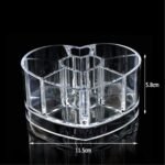 Anubhav Janni Heart Shape Acrylic Stand Brush Storage Box Organizer Cosmetic stand Makeup Pencils box Lipstick Holder Jewelry Accesories and items black sparrow (Pack Of 1) - Image 4