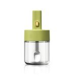 Anubhav Janni Spice Jars With Spoons Air tight Lid Storage Moisture Protection Seasoning Bottle Sealed Kitchen Jar Food Container Herbs plastic with Retractable Spoon (pack of 1)