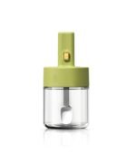 Anubhav Janni Spice Jars With Spoons Air tight Lid Storage Moisture Protection Seasoning Bottle Sealed Kitchen Jar Food Container Herbs plastic with Retractable Spoon (pack of 1)