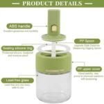 Anubhav Janni Spice Jars With Spoons Air tight Lid Storage Moisture Protection Seasoning Bottle Sealed Kitchen Jar Food Container Herbs plastic with Retractable Spoon (pack of 1) - Image 4