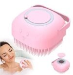 Anubhav Janni Silicon Shower Brush Wash Body Bath Scrubber with Soft Exfoliator Loofah for Babies Kids Women Non toxic Brushes Massage Hair Scalp Bathing For Cleaning (Pack Of 1 Pcs) - Image 2