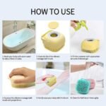 Anubhav Janni Silicon Shower Brush Wash Body Bath Scrubber with Soft Exfoliator Loofah for Babies Kids Women Non toxic Brushes Massage Hair Scalp Bathing For Cleaning (Pack Of 1 Pcs) - Image 3