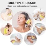 Anubhav Janni Silicon Shower Brush Wash Body Bath Scrubber with Soft Exfoliator Loofah for Babies Kids Women Non toxic Brushes Massage Hair Scalp Bathing For Cleaning (Pack Of 1 Pcs) - Image 4