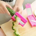 Anubhav Janni Food Sharpener Peeler Slicer Multi Functional Kitchen Tool for Slicing, Peeling, and Sharpening Carrot Curler Handheld Spiral Shred Long Shaped Fruit Flower Maker Cutter  (1 pcs) - Image 5