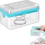 Anubhav Janni Laundry Rolling Soap Box  Portable Easy Cloth Washing Roller Plastic Dispenser Case with Lid Having Roller Multicolor for Home Bathroom Kitchen (Pack Of 1 Pcs)