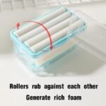 Anubhav Janni Laundry Rolling Soap Box  Portable Easy Cloth Washing Roller Plastic Dispenser Case with Lid Having Roller Multicolor for Home Bathroom Kitchen (Pack Of 1 Pcs) - Image 5