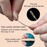 Anubhav Janni Threading Needles Set Self Threading for Stitching Embroidery Hand Sewing Multiple Sizes with Wooden Case Quilting Needle Self Threader Inserter Stitching Clothes (30pcs) - Image 2