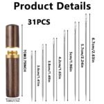 Anubhav Janni Threading Needles Set Self Threading for Stitching Embroidery Hand Sewing Multiple Sizes with Wooden Case Quilting Needle Self Threader Inserter Stitching Clothes (30pcs) - Image 4